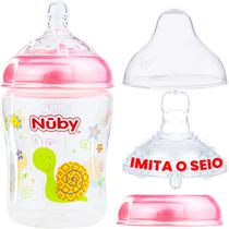Mamadeira 270ML Bico Largo PREMIUM Anticólica Bebê Imita Seios Peito da Mãe Rosa Azul Nuby Mamadeira 270ML Bico Largo PREMIUM Anticólica Bebê Imita Seios Peito da Mãe Rosa Azul Nuby