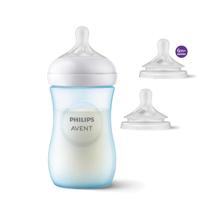 Mamadeira 3.0 Pétala Azul 260 ml e Bico N5 Bebê 6 meses Philips Avent