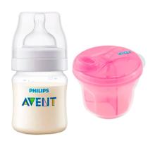 Mamadeira Avent Anti Colica Com Dosador De Leite Em Pó Rosa - Philips Avent