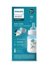 Mamadeira Avent Classic+ Anti-colica Elefante 260ml Cor Azul