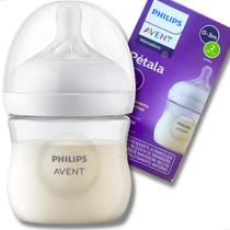 Mamadeira Avent Petala 125ml Bico Silicone Rn Recém Nascido