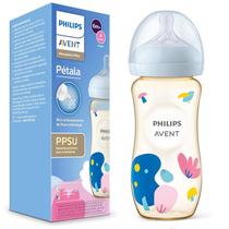 Mamadeira Avent Pétala 3.0 PPSU 330ml 6m+ Bico N4 Azul Rosa Baby Philips Avent Cor:Azul E Rosa Mamadeira Avent Pétala 3.0 PPSU 330ml 6m+ Bico N4 Azul Rosa Baby Philips Avent Cor:Azul E Rosa
