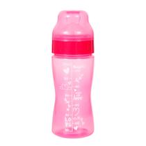 Mamadeira Baby Go Silicone Ortodôntica Wide Neck Colors Rosa 270ml