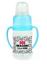 Mamadeira babygo ortodontica 101reasons i loveyou 240ml azul