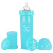 Mamadeira Bebê Bico de Silicone +4 Meses Infantil 330ml Antivazamento Com Recipiente Leite em Pó 100ml Mixer Twistshake - Prime Baby