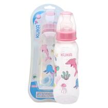 Mamadeira Bebê Natural Color 250ml Kuka Bico de Silicone