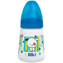 Mamadeira Bebê Silicone Livre BPA Antivazamento Tamanho 1 180mL 0 à 6 Meses Cachorrinho Azul Design Lillo