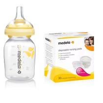 Mamadeira Bico Calma +0m + Absorvente Seios 30und Medela Mamadeira Bico Calma +0m + Absorvente Seios 30und Medela
