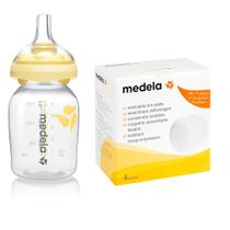 Mamadeira Bico Calma +0m + Absorvente Seios Laváveis Medela Mamadeira Bico Calma +0m + Absorvente Seios Laváveis Medela