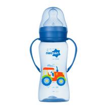Mamadeira Bico de Silicone Neopan 300ML 6M+ C/Alça Azul/Trator 2591 Mamadeira Bico de Silicone Neopan 300ML 6M+ C/Alça Azul/Trator 2591