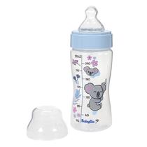 Mamadeira Bico Macio com Tampa Higiênica Azul Coala 240ml BabyGo Mamadeira Bico Macio com Tampa Higiênica Azul Coala 240ml BabyGo