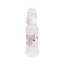 Mamadeira Bico Macio com Tampa Higiênica Rosa Coala Menina 240ml BabyGo