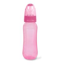 Mamadeira Bico Macio com Tampa Higiênica Rosa Menina 240ml BabyGo