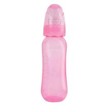 Mamadeira Bico Ortodôntico Silicone 240ml Rosa