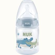 Mamadeira Bico Silicone Fluxo Médio Nuk 0-6 Meses 150ml Azul