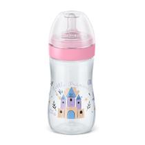 Mamadeira Bico Silicone Redondo Disney 6m+ 300ml Rosa Lillo