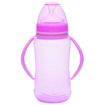 Mamadeira Big Aquarela C/alça 330 Ml Bico Orto Da Kuka Rosa