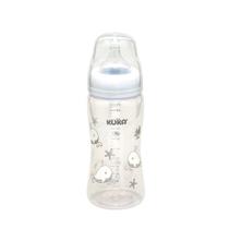 Mamadeira Big Kuka Bico Redondo 330ML Branco/Baleia 1788