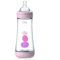 Mamadeira Chicco Perfect5 330ml (Fluxo Rápido) - Rosa