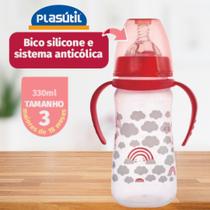 Mamadeira com alca 330 ml plasutil - Mamadeira com alca 330 ml plasutil -