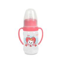 Mamadeira com Alças e Tampa Higiênica Gatinha Marie Rosa 300ml Disney BabyGo