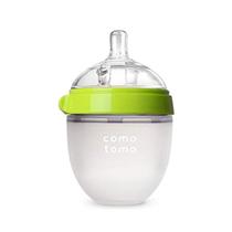 Mamadeira Comotomo 150mL verde com bico de fluxo lento