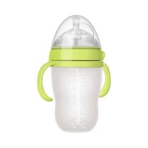 Mamadeira De Nano-Silicone Para Bebês De 0 a 36 Meses, 240ml E 150ml, Com Alça, Design Semelhante Ao