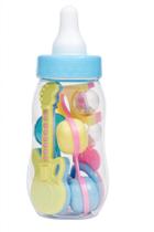 Mamadeira de plástico Avellim 330ml azul para chá de bebê