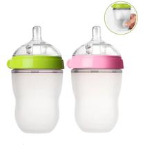 Mamadeira De Silicone Bebê Imita Peito Materno Anticólica Antirrefluxo Livre De BPA
