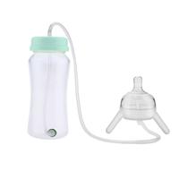 Mamadeira de silicone sippy seguro e não tóxico separado mãe mãe mamadeira com mamadeira de leite de imitação longa Garrafas (verde)