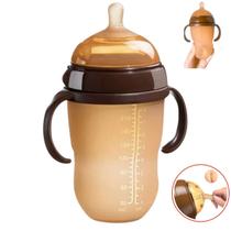 Mamadeira De Silicone Transição Imita Peito Anticólica