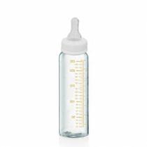 Mamadeira de Vidro 230ml-250ml com Bico Redondo em Silicone Mamadeira de Vidro 230ml-250ml com Bico Redondo em Silicone