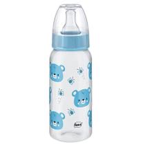 Mamadeira Desenhos 240ml +0m Bico Redondo Azul Fiona