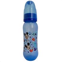 Mamadeira Disney Bico De Silicone Azul 240ml BABY GO Mickey