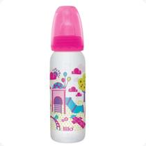 Mamadeira Divertida 240 ml com Tampa Rosa Lillo