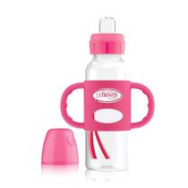 Mamadeira Dr Browns Sippy 250Ml Boca Estreita Rosa Com Alça