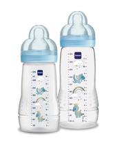 Mamadeira Easy Active Set Duplo 270ml/330ml 2m+ Mam Azul Mamadeira Easy Active Set Duplo 270ml/330ml 2m+ Mam Azul