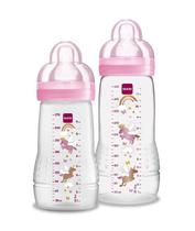 Mamadeira Easy Active Set Duplo 270ml/330ml 2m+ Mam Rosa Mamadeira Easy Active Set Duplo 270ml/330ml 2m+ Mam Rosa