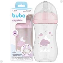 Mamadeira Easy Flow 270ml Nuvem Rosa Bpa Free 17256 - Buba