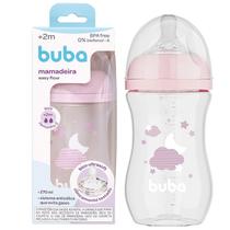 Mamadeira Easy Flow Buba Bico em Silicone Utrasoft 270ml Decorada Anticólica +2m - Buba Baby