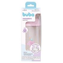 Mamadeira Easy Flow Buba Elefante Rosa 330ML +4M