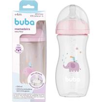 Mamadeira easy flow elefante rosa 330ml +4 meses - buba
