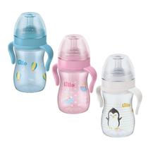 Mamadeira Evolution Lillo com Alças Bico Redondo Tampa Antivazamento 240 mL +6 meses