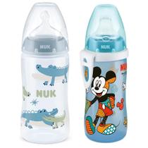 Mamadeira First Choice 300ml +6m + Copo Active Mickey 300ml +12m Nuk