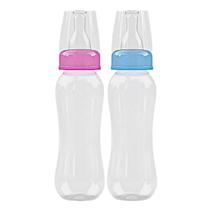 Mamadeira Grande Plástica 240ml Ideal Para Bebês a Partir de 6 Meses Resistente Cores Sortidas Unidade