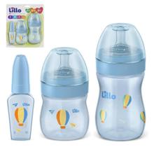 Mamadeira Infanti Lillo Kit Evolution - Azul Rosa ou Branco ( 3 peças )