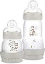 Mamadeira infantil bebê kit azul rosa e bege com 2 unidades easy start tamanho 0 meses mam