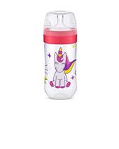 Mamadeira Lillo Super 300 ml Bico Silicone Redondo Macio Azul Menino Dinossauro