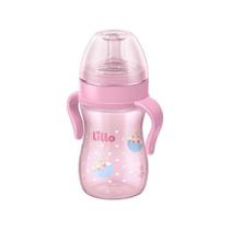 Mamadeira Lillo Super Evolution Primeiros Passos com Alça 6+ Meses Rosa 240ml