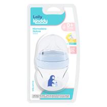 Mamadeira Lolly Auraflow 1 Silicone Redondo Nature Azul